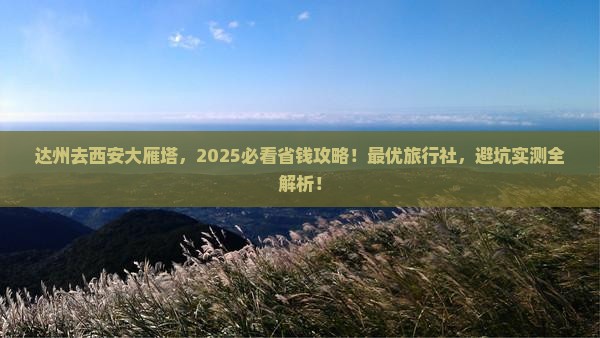 达州去西安大雁塔旅行社