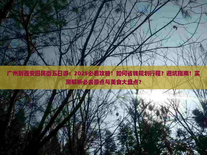 广州到西安回民街五日游