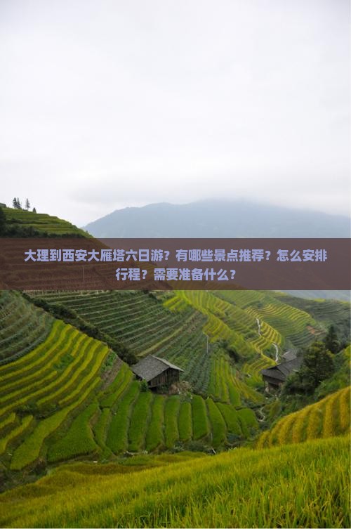 大理到西安大雁塔六日游？有哪些景点推荐？怎么安排行程？需要准备什么？