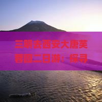 三明去西安大唐芙蓉园二日游：探寻古都风情，体验丝路文化之旅