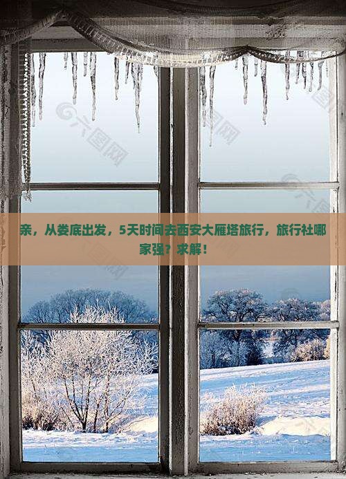 亲，从娄底出发，5天时间去西安大雁塔旅行，旅行社哪家强？求解！