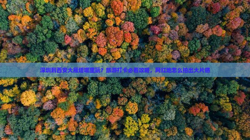深圳到西安大雁塔哪里玩？旅游打卡必看攻略，网红地怎么拍出大片感