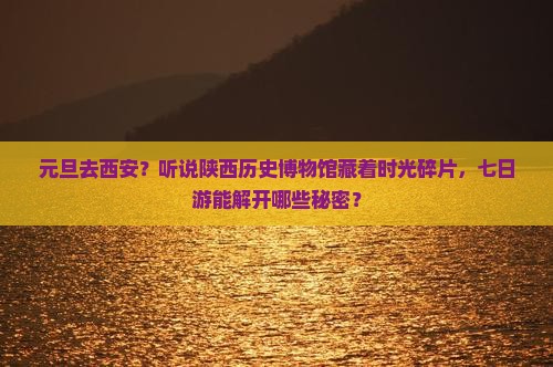 元旦去西安？听说陕西历史博物馆藏着时光碎片，七日游能解开哪些秘密？