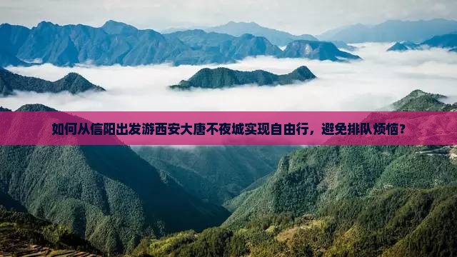 如何从信阳出发游西安大唐不夜城实现自由行，避免排队烦恼？
