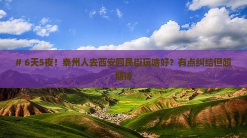 # 6天5夜！泰州人去西安回民街玩啥好？有点纠结但超期待