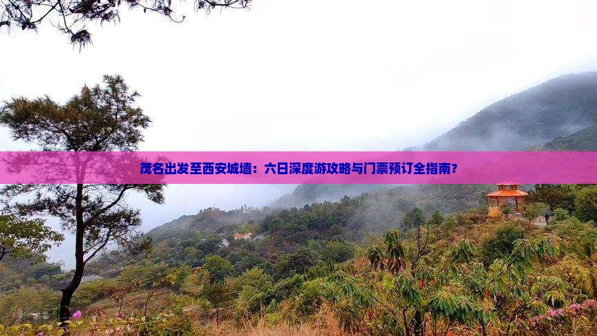 茂名出发至西安城墙：六日深度游攻略与门票预订全指南？
