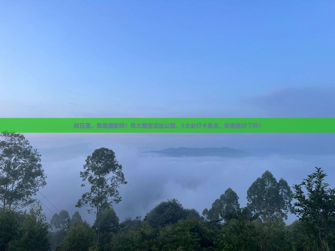 秋日里，我是摄影师！在大明宫遗址公园，5大必打卡景点，你准备好了吗？
