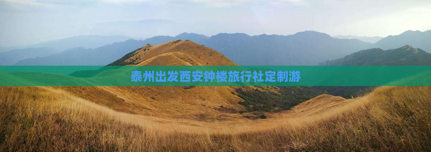 泰州出发西安钟楼旅行社定制游