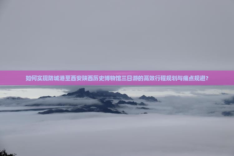 如何实现防城港至西安陕西历史博物馆三日游的高效行程规划与痛点规避？