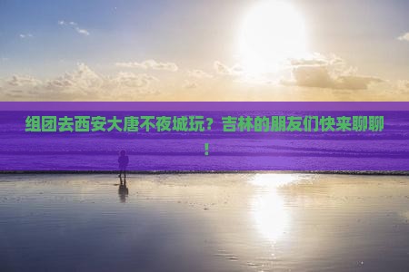 组团去西安大唐不夜城玩？吉林的朋友们快来聊聊！