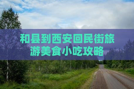 和县到西安回民街旅游美食小吃攻略