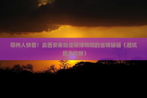 鄂州去西安秦始皇帝陵博物院大型旅游团