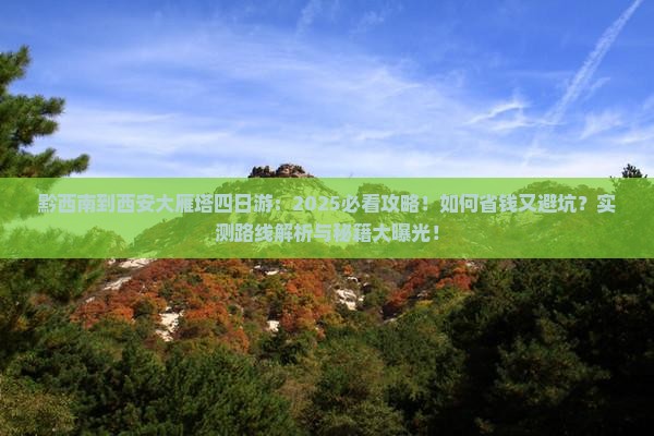 黔西南到西安大雁塔四日游