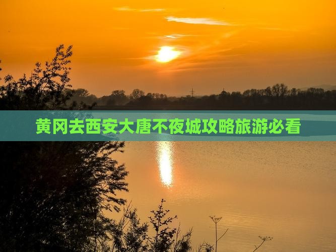 黄冈去西安大唐不夜城自由行