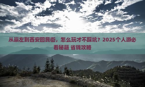 崇左去西安回民街个人游