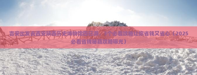 吉安到西安陕西历史博物馆四日游