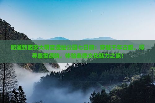 昭通到西安大明宫国家遗址公园七日游