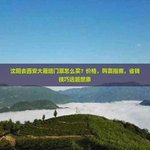 沈阳去西安大雁塔门票