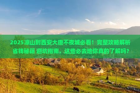 凉山到西安大唐不夜城必去地