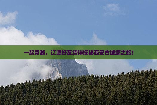 一起穿越，辽源好友结伴探秘西安古城墙之旅！