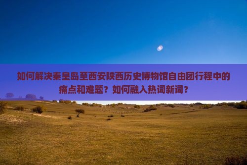 如何解决秦皇岛至西安陕西历史博物馆自由团行程中的痛点和难题？如何融入热词新词？