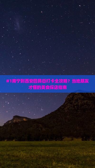 #1南宁到西安回民街打卡全攻略？当地朋友才懂的美食探店指南