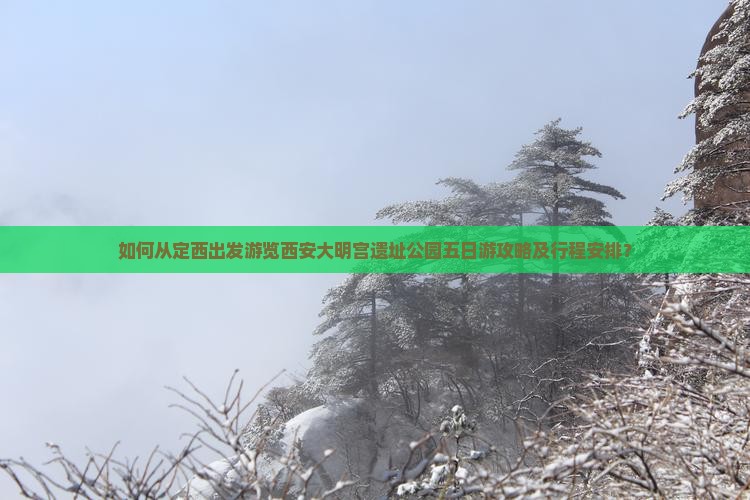 如何从定西出发游览西安大明宫遗址公园五日游攻略及行程安排？