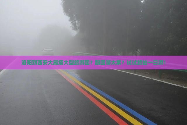 洛阳到西安大雁塔大型旅游团？跟团游太累？试试旅拍一日游！