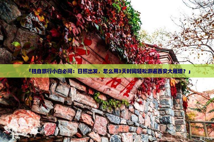 「独自旅行小白必问：日照出发，怎么用3天时间轻松游遍西安大雁塔？」