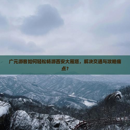 广元游客如何轻松畅游西安大雁塔，解决交通与攻略痛点？