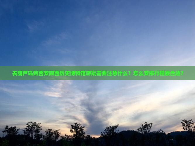 去葫芦岛到西安陕西历史博物馆游玩需要注意什么？怎么安排行程最合适？