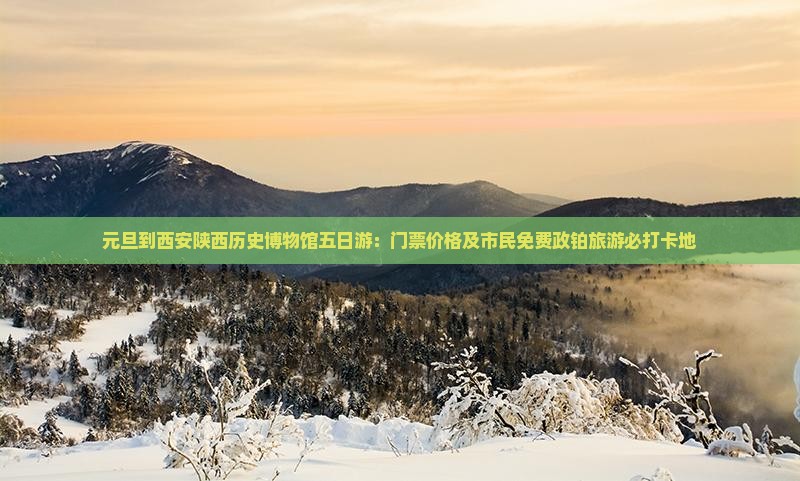 元旦到西安陕西历史博物馆五日游:门票价格及市民免费政铂旅游必打卡地 元旦到西安陕西历史博物馆五日游:门票价格及市民免费政铂旅游必打卡地