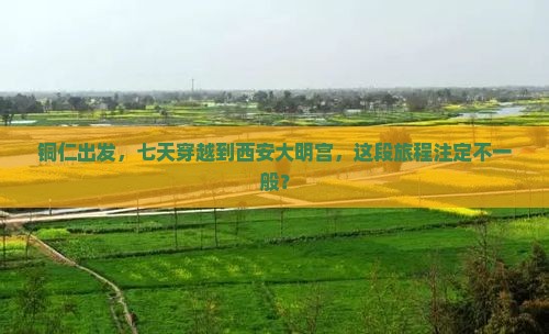 铜仁出发，七天穿越到西安大明宫，这段旅程注定不一般？