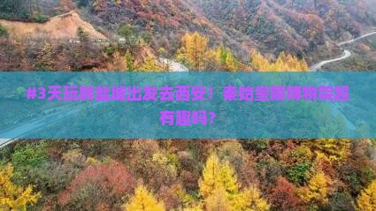 #3天玩转盐城出发去西安！秦始皇陵博物院超有趣吗？