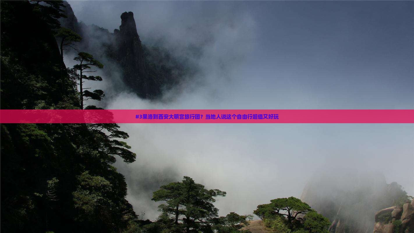 #3果洛到西安大明宫旅行团？当地人说这个自由行超值又好玩