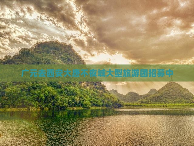 广元去西安大唐不夜城大型旅游团招募中