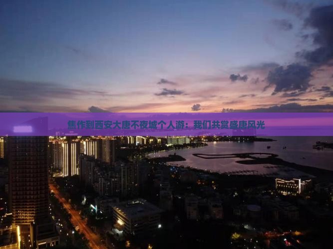 焦作到西安大唐不夜城个人游：我们共赏盛唐风光