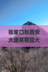 张家口到西安大唐芙蓉园大型旅游团：张垣至长安的文化之旅