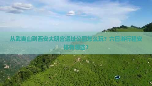 从武夷山到西安大明宫遗址公园怎么玩？六日游行程安排有哪些？