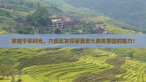 穿越千年时光，六安出发探秘西安大唐芙蓉园的魅力！