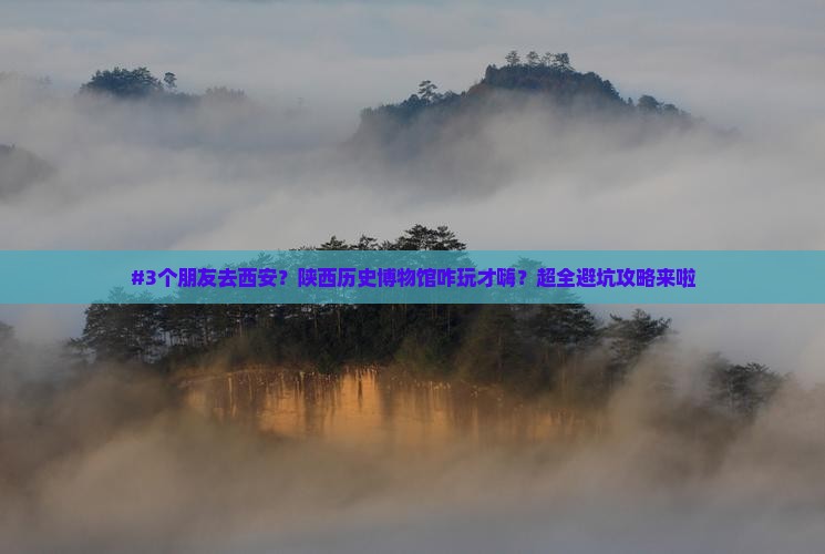 #3个朋友去西安？陕西历史博物馆咋玩才嗨？超全避坑攻略来啦