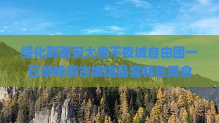 绥化到西安大唐不夜城自由团一日游畅游古城墙品尝特色美食