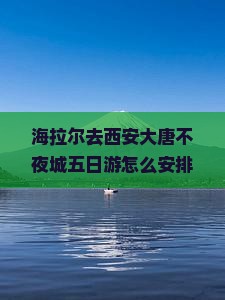 海拉尔去西安大唐不夜城五日游怎么安排行程？需要提前预订酒店吗？当地美食有哪些值得一试？