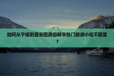 如何从宁德到西安回民街畅享热门旅游小吃不踩雷？
