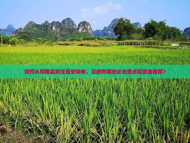 如何从鄢陵县前往西安钟楼，沿途有哪些必去景点和美食推荐？