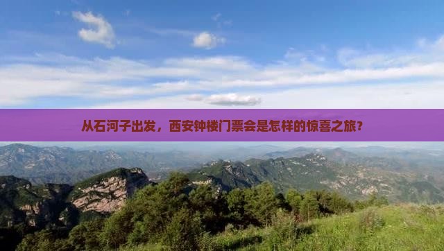 从石河子出发，西安钟楼门票会是怎样的惊喜之旅？