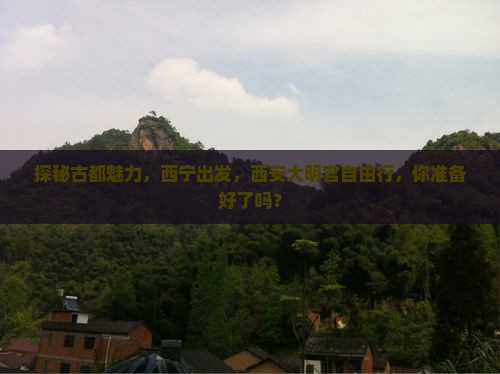 探秘古都魅力，西宁出发，西安大明宫自由行，你准备好了吗？