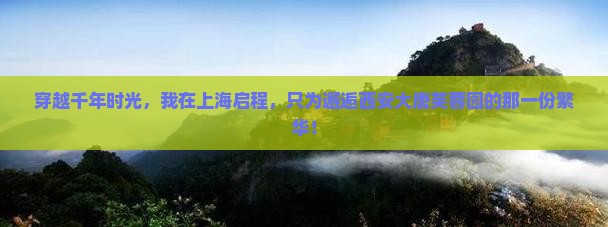 穿越千年时光，我在上海启程，只为邂逅西安大唐芙蓉园的那一份繁华！