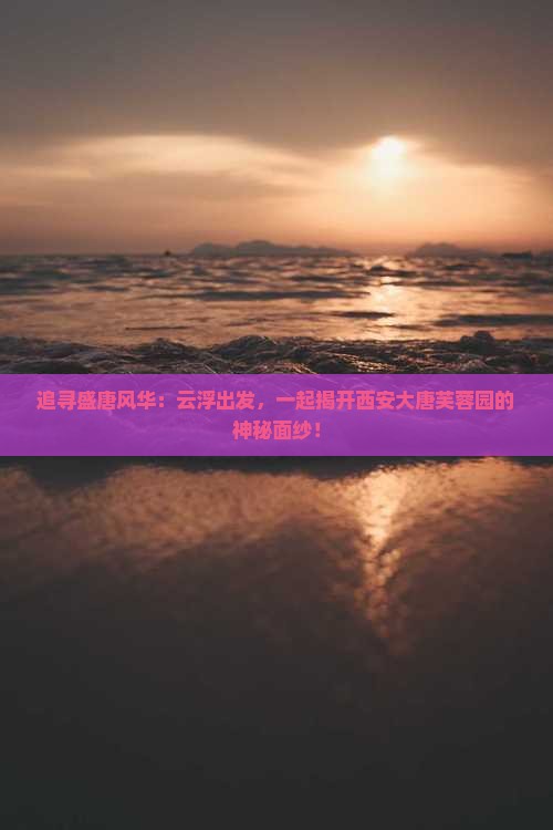 追寻盛唐风华：云浮出发，一起揭开西安大唐芙蓉园的神秘面纱！