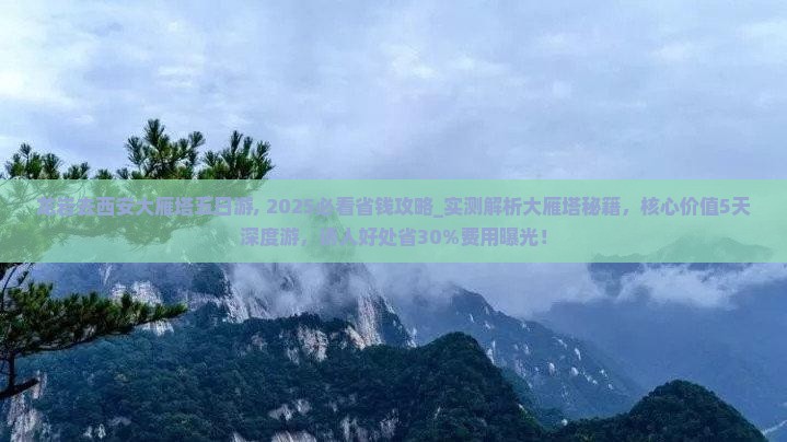 龙岩去西安大雁塔五日游